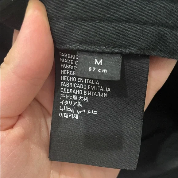 Balenciaga Black Baseball Cap with White Embroidered Logo - Picture 4 of 5